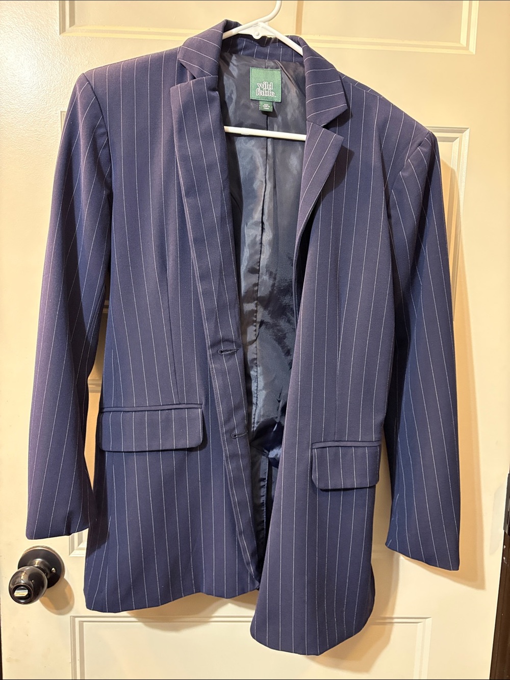 Navy Pinstripe womens Blazer